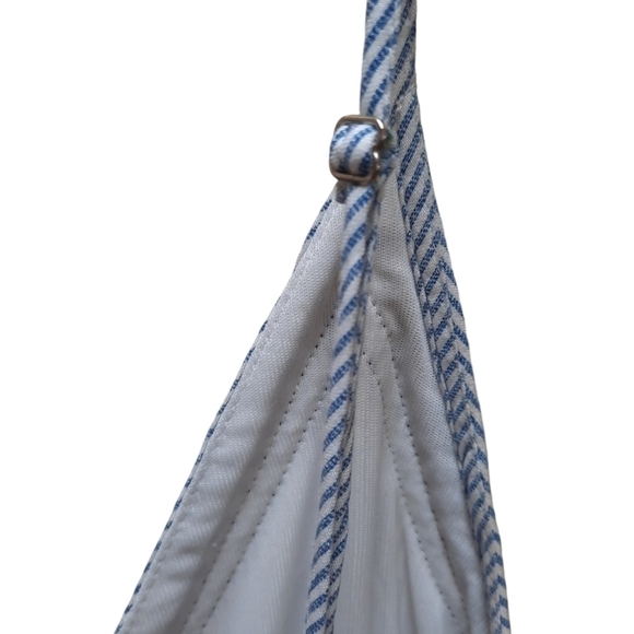 Japna Blue & White Lined Maxi Dress - Picture 7 of 8